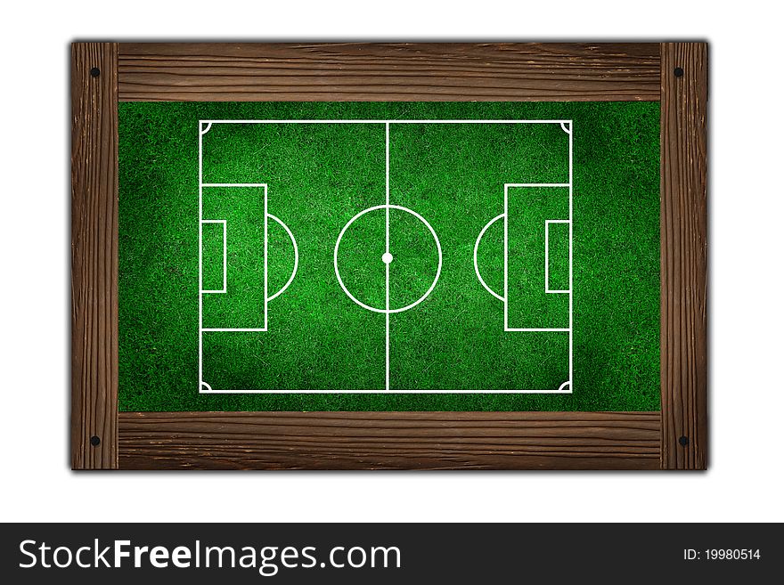 Soccer Field On Wooden Frame