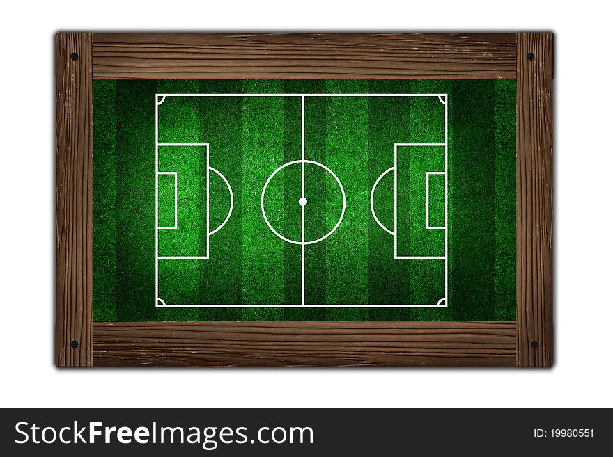 Soccer Field On Wooden Frame