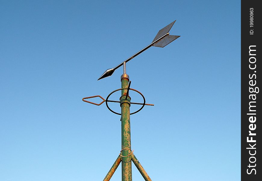 Windmarker with clear blue sky