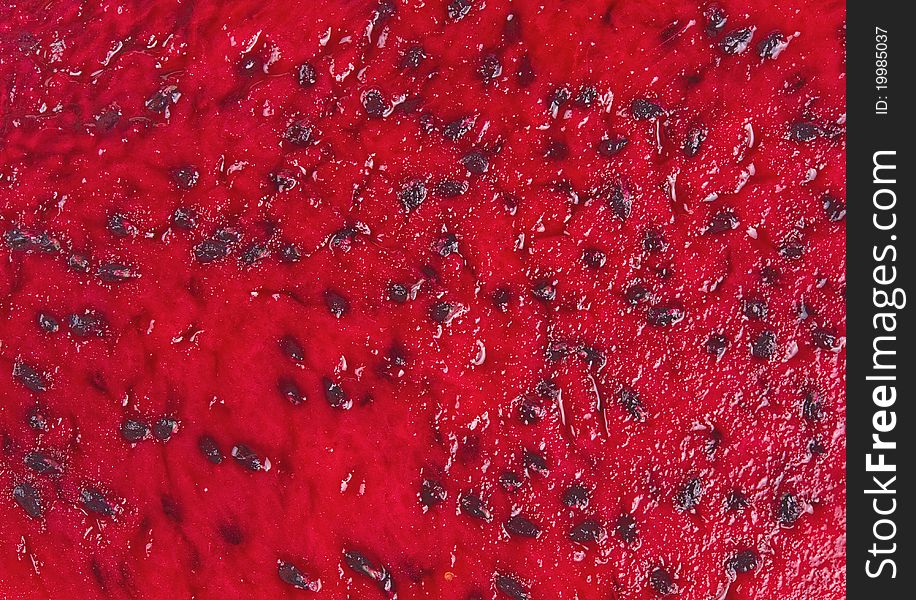 Macro shot of a fresh and raw dragon fruit