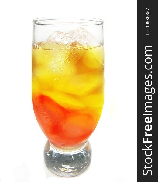 Alcohol cocktail with brandy and orange juice