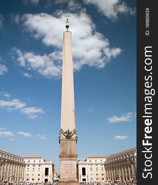 High column in the square, Italy