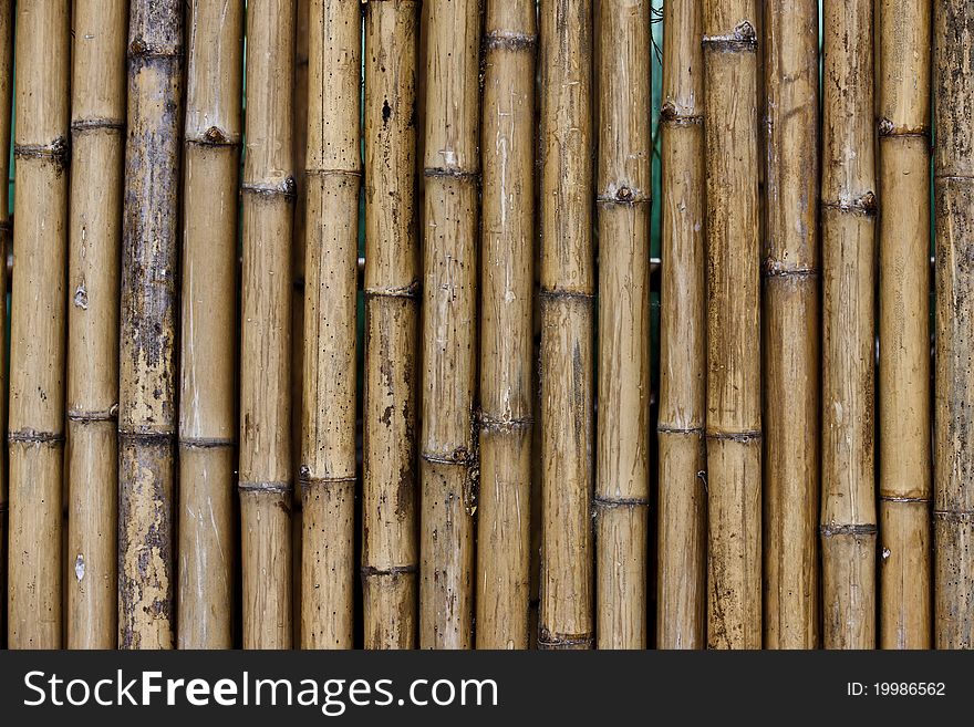 The shot of old damaged bamboo texture.