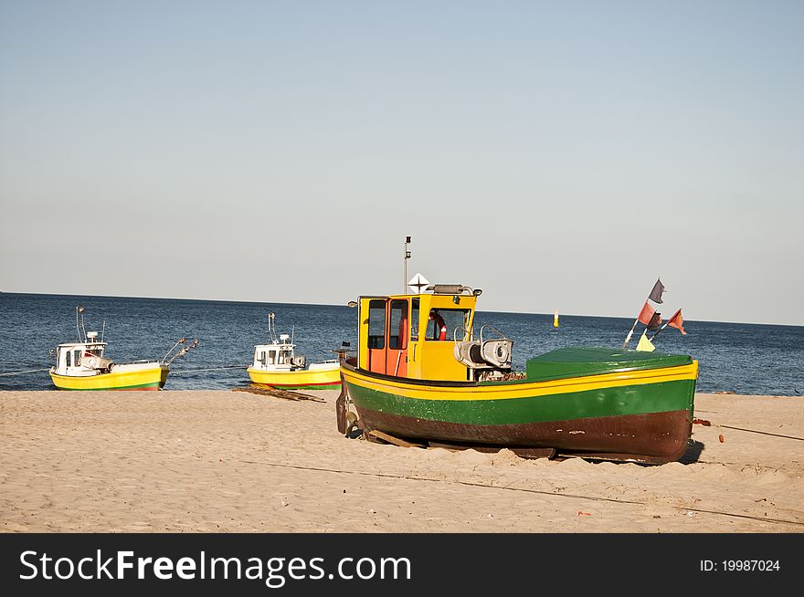 Fishing boat on the beach