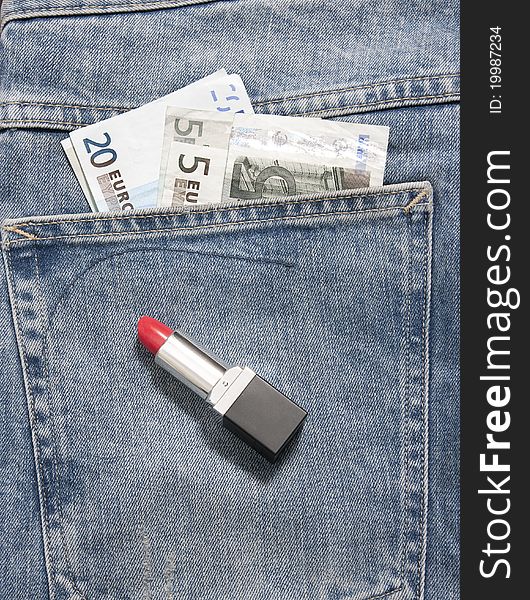 Jeans pocket money