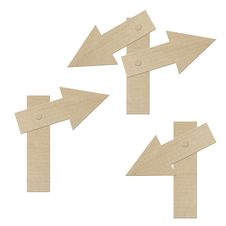 Set Cardboard Navigation Arrows Isolated Royalty Free Stock Photos