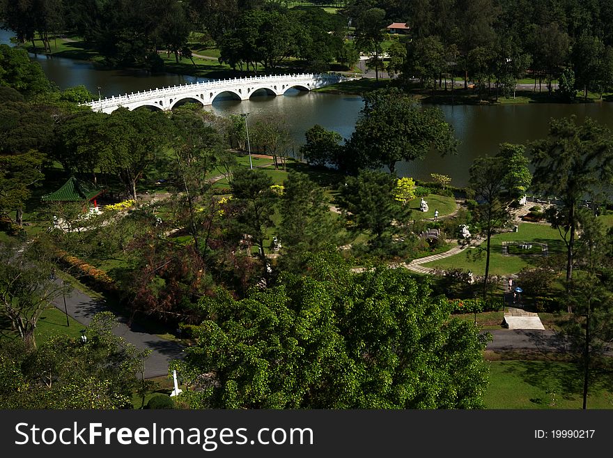 Chinese garden panoramic view, Singapore