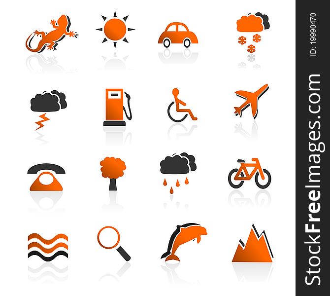 Illustration set of travel related icons and symbols. Illustration set of travel related icons and symbols