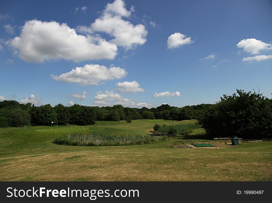 Landscape of a golf course. Landscape of a golf course