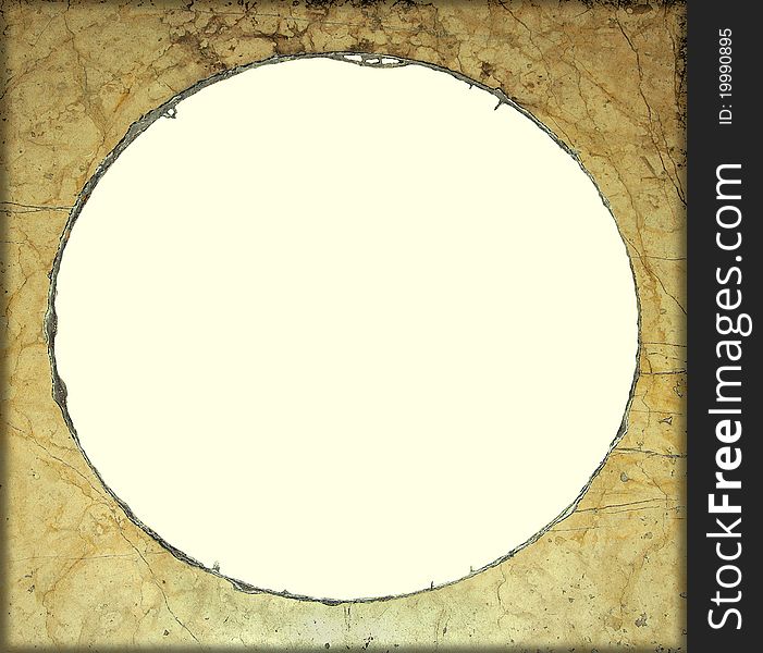 Worn marble frame from an architecture detail.