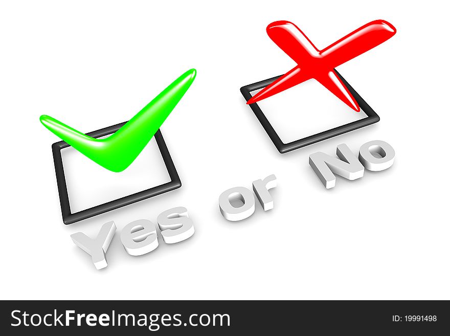 Yes/No voting concept