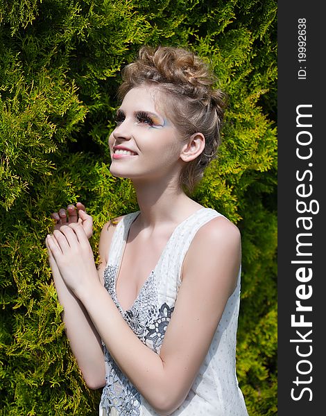 Portrait of a beautiful woman posing at the camera. Portrait of a beautiful woman posing at the camera