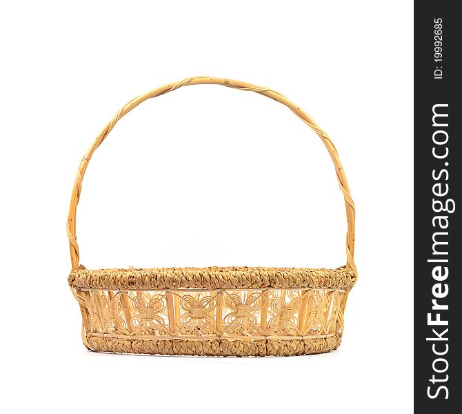 Basket made from bamboo and reed. Basket made from bamboo and reed