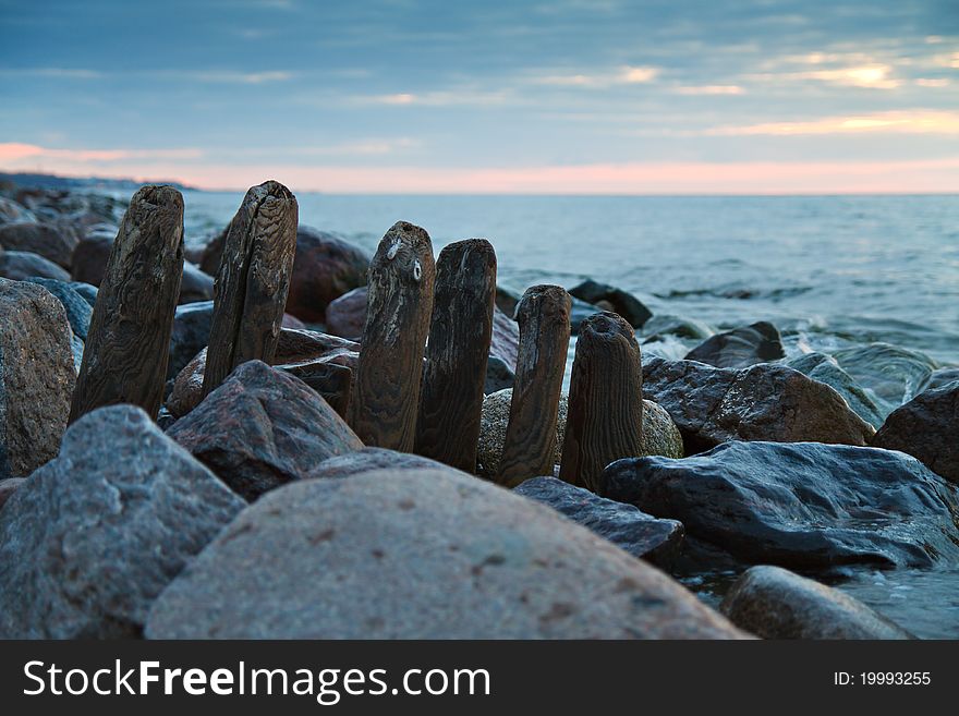 On shore of the Baltic Sea (Germany).