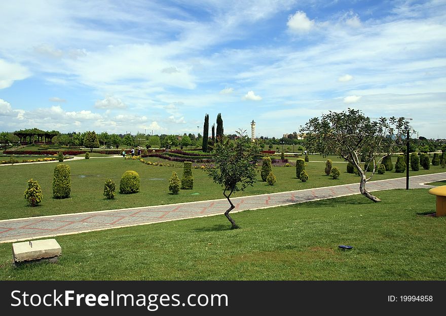 A view of Merkez Park in Adana, Turkey. A view of Merkez Park in Adana, Turkey.