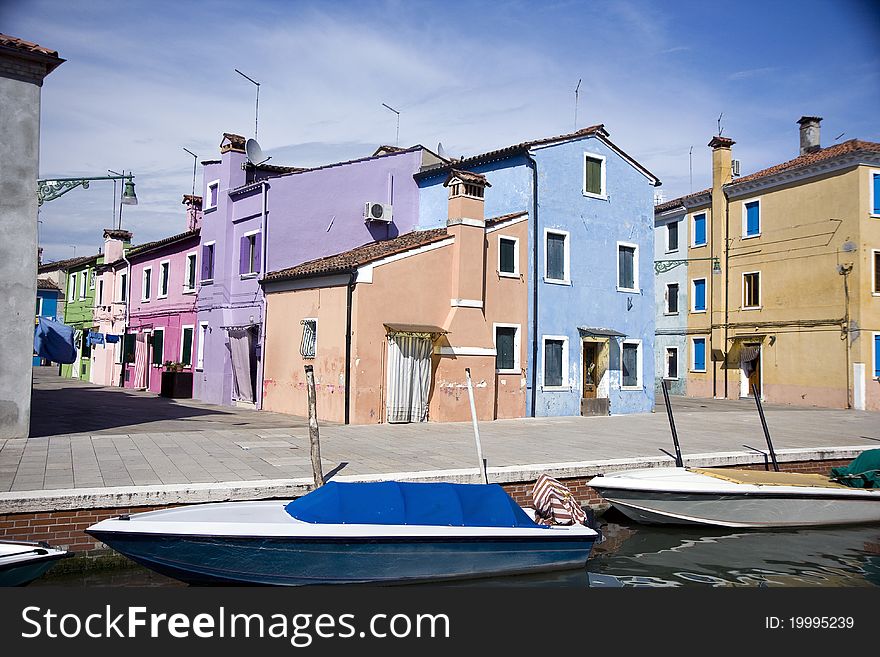 Houses in Burano Island