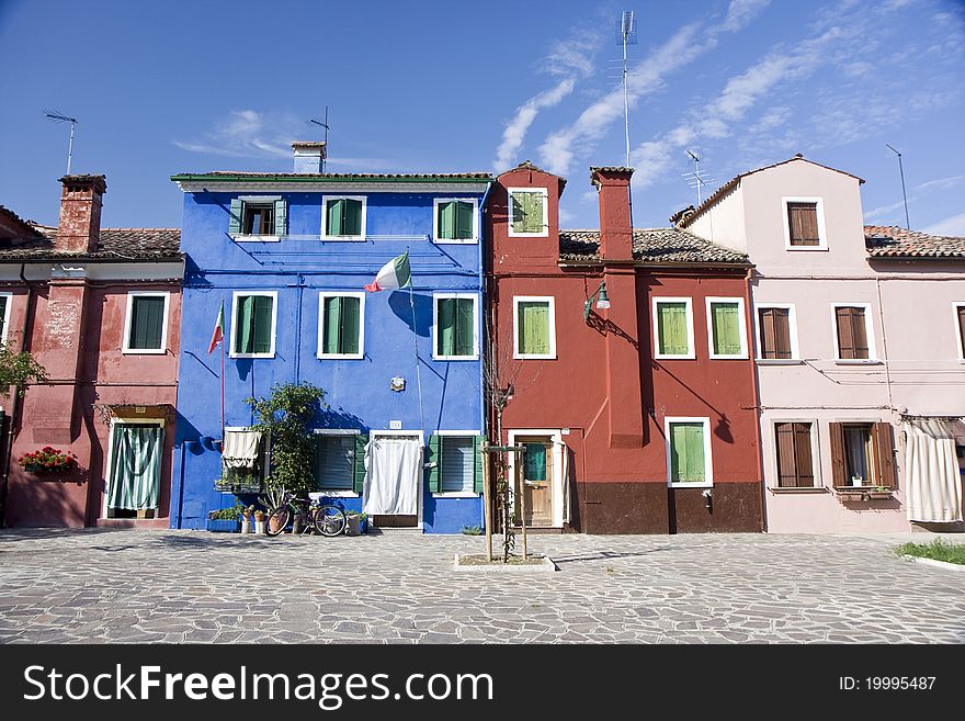 Houses In Burano Island