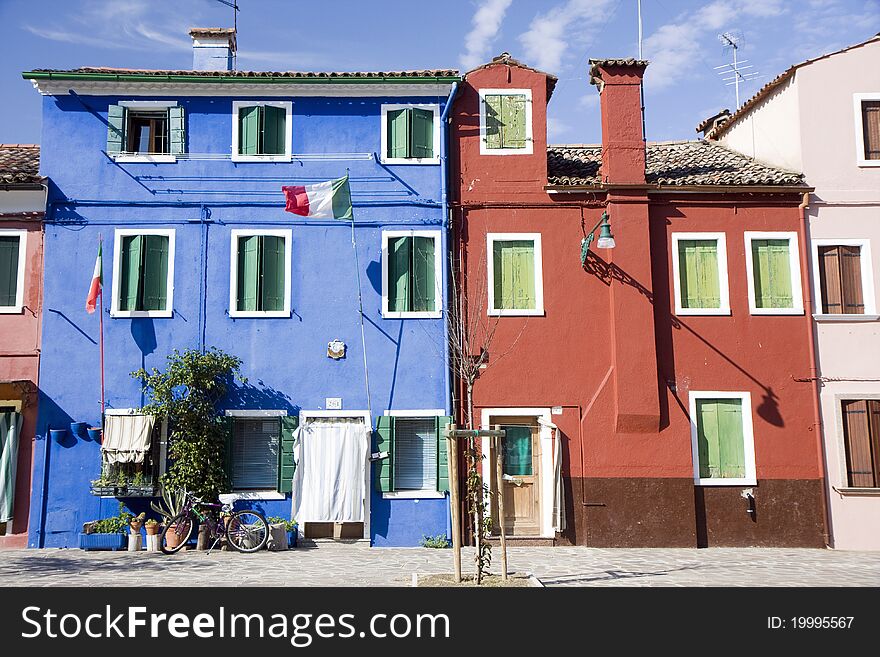 Houses In Burano Island