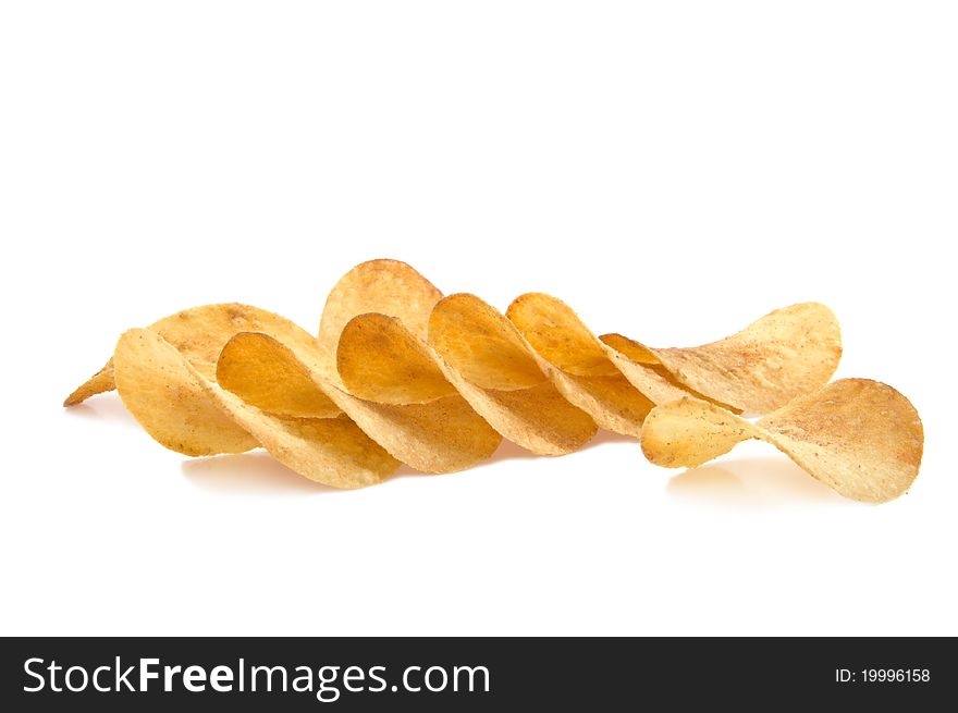 Chip on a white background on a white background