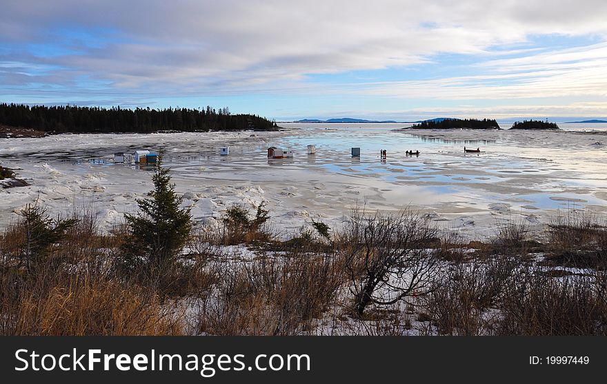 Ice fishing in Sept-ÃŽles