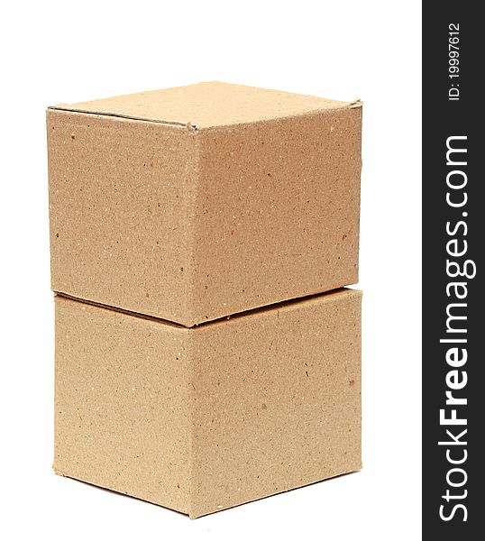 Cardboard boxes isolated on white