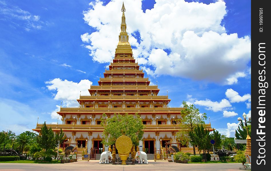 Golden pagoda at the temple