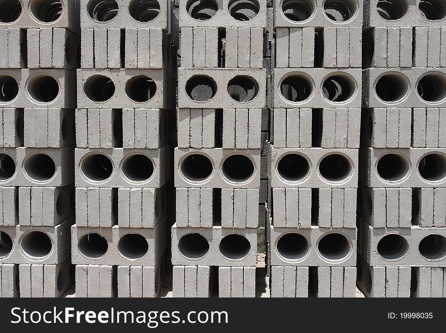 Hole concrete block for construction material