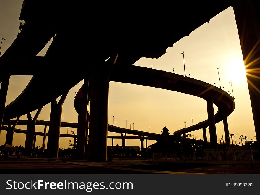 The scene of Thailand about The industrial ring road