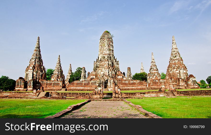 The scene of Thailand about Red Brick Pagoda