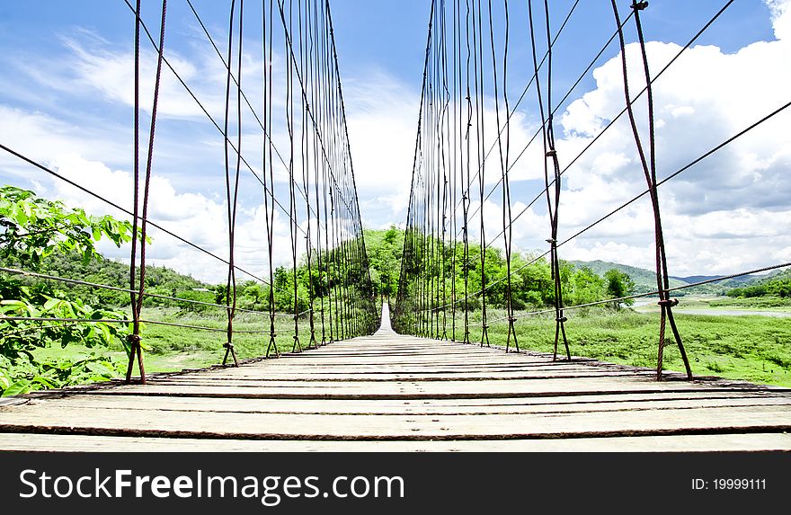 Rope Bridge At Kaengkrachan Dam