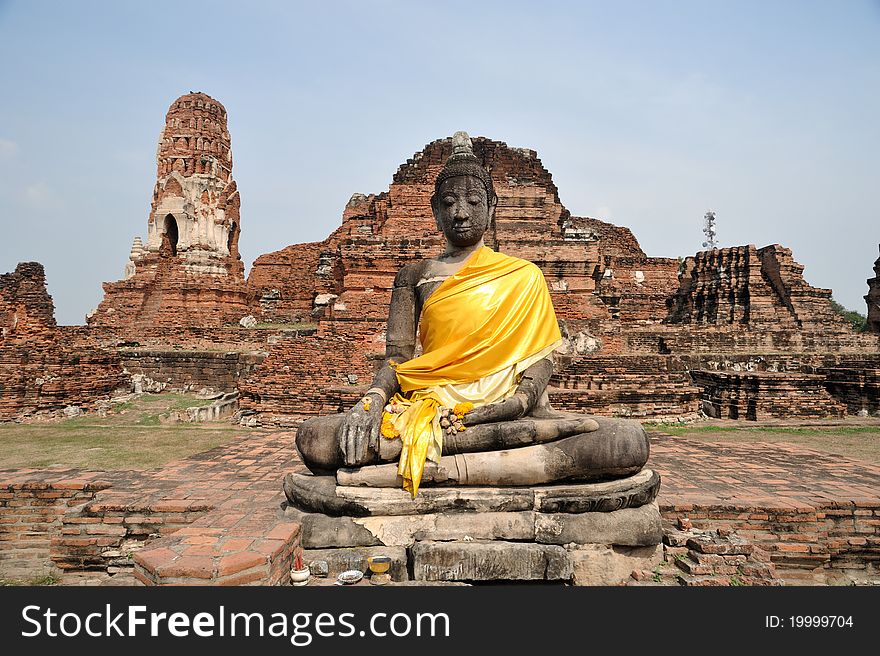 Buddha temple of Ayutthaya in Thailand. Buddha temple of Ayutthaya in Thailand