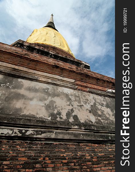 Buddha Chedi of Ayutthaya in thailand