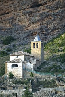San Martin S Church, Riglos, Spain Stock Images San Martin S Church, Riglos, Spain Stock Images