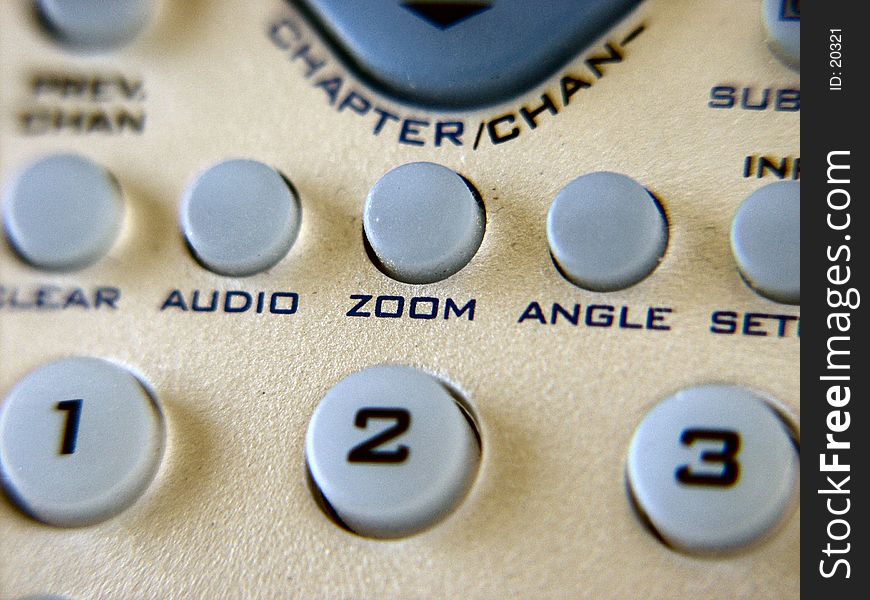 Closeup of remote control,selective focus was used on purpose