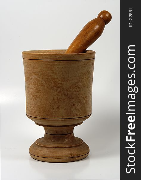 Wooden Mortar and Pestle