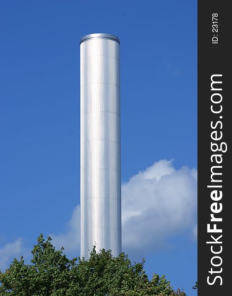 Silver chimney tower