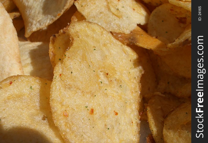 Close up of some crisps