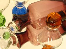 Glass Bottle & Glasses Royalty Free Stock Images Glass Bottle & Glasses Royalty Free Stock Images