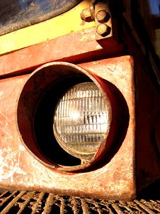 Excavator Headlight Stock Image