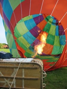 Inflating The Canopy Stock Photography