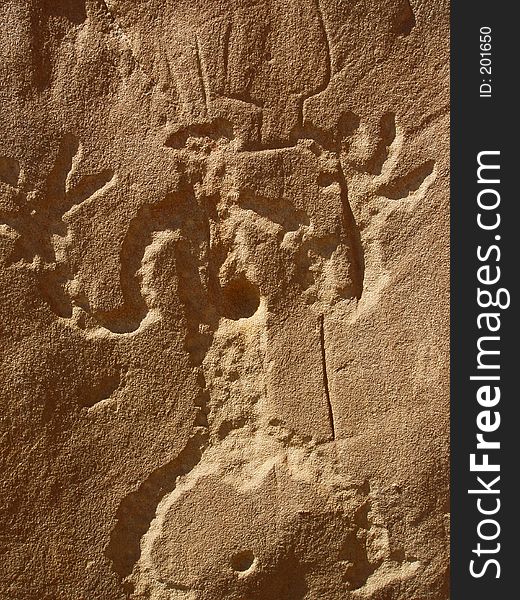 An ancient native american petroglyph