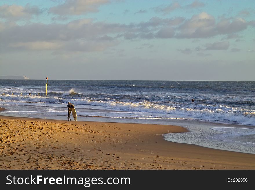 Surfer and the sea...sand