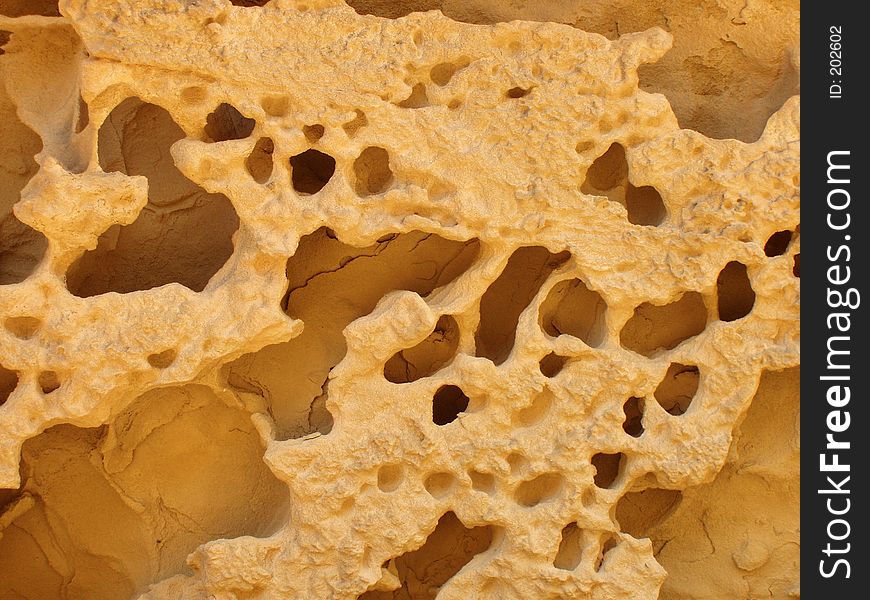 Eroded sandstone. Eroded sandstone