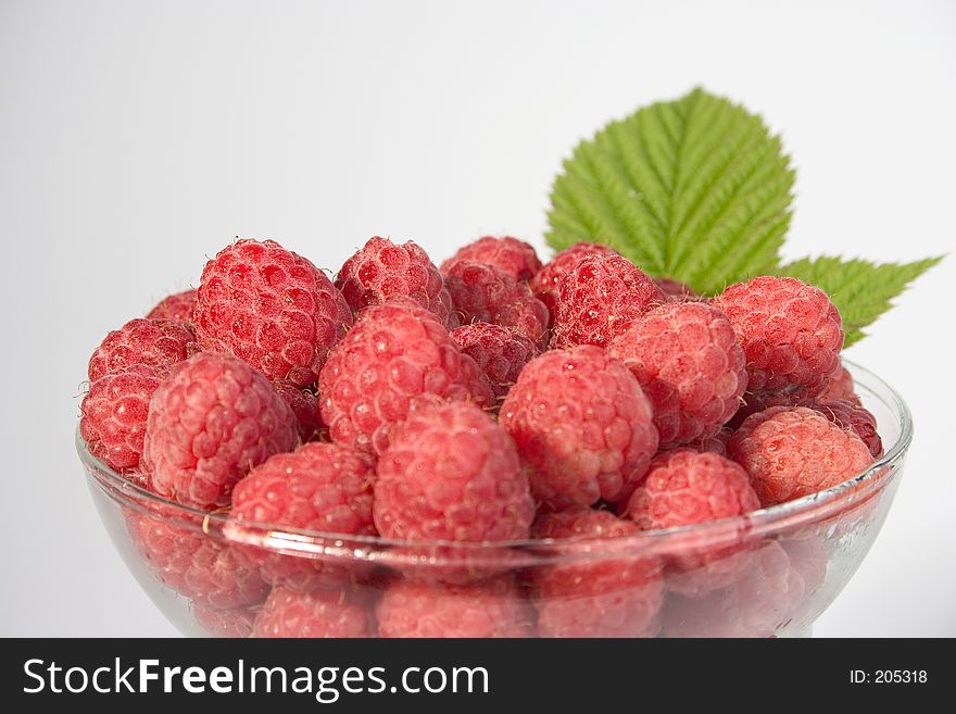 Freshly picked raspberries in a bowl. Freshly picked raspberries in a bowl