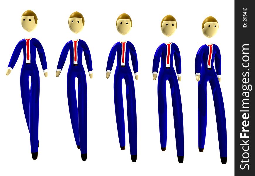 3D rendering of business characters. 3D rendering of business characters