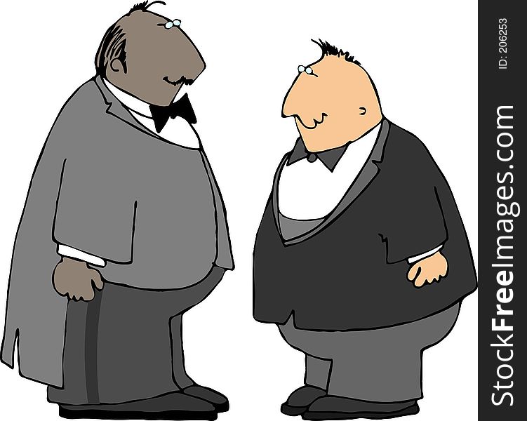 This illustration that I created depicts 2 men in tuxedos. This illustration that I created depicts 2 men in tuxedos.