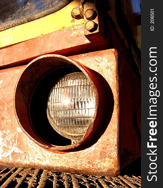 Cool retro excavator headlight