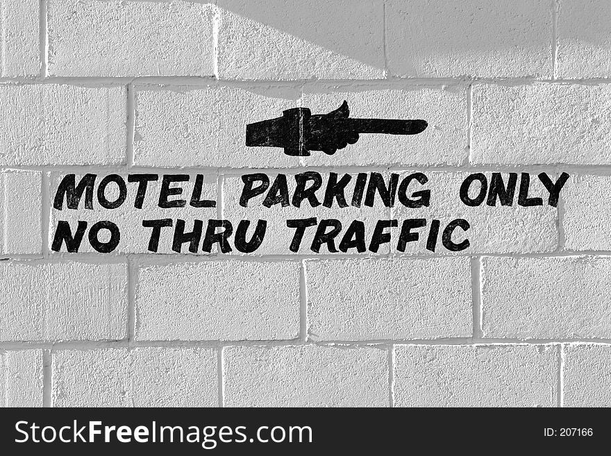 Motel parking only