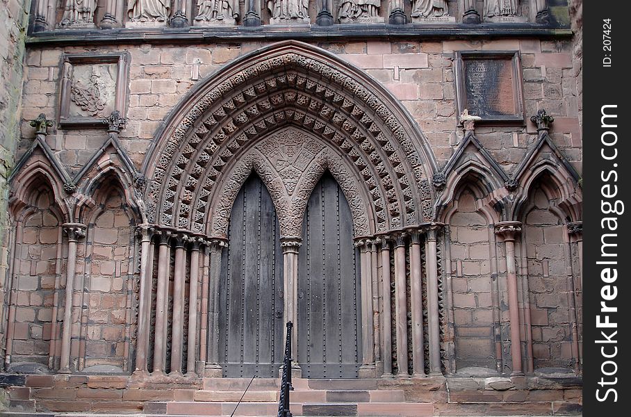 Church entrance. Church entrance