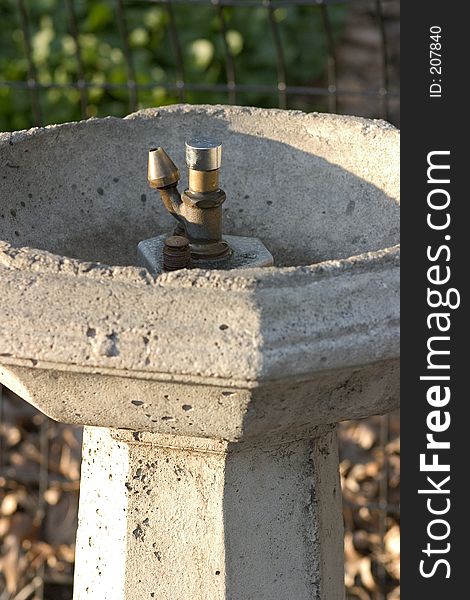 A drinking fountain in a park in NYC